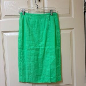 J. Crew Vibrant Green Pencil Skirt